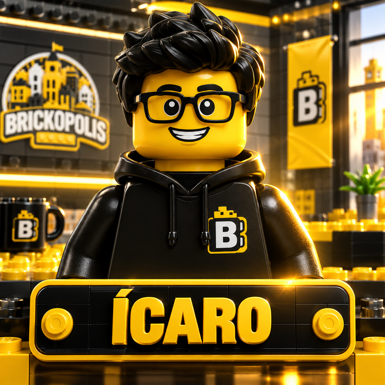 Avatar de blocos de Ícaro, CEO e diretor criativo